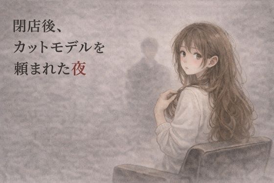 閉店後、カットモデルを頼まれた夜 ―少しだけのはずが― アイキャッチ画像 【無料同人エロ漫画R18】